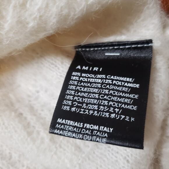 Amiri Oversized Wool Cashmere cream sweater size medium - Picture 5 of 5